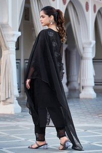 LAUNCHING NEW MODERN PARTY WEAR <b>KURTI</b> with PANT & DUPATTA in FAUX GEORGETTE QUICK DRY - Product Image 4