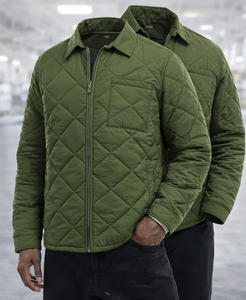 Veste matelassée en diamant pour homme, OEM ODM, logo personnalisé, veste de travail légère et isolée, fabricant de marque privée, fournisseur - Product Image 1