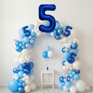 Ballon chiffre N5 bleu foncé 1M modèle 50220 pour fête, fête des mères, remise de diplôme, Nouvel An chinois, Saint-Valentin - Product Image 3