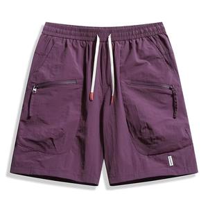 New Arrival <b>Baggy</b> Streetwear for Plus Size New Arrival High Quality <b>Men's</b> Drawstring Waist Cargo <b>Shorts</b> with Patch Logo Pockets - Product Image 4