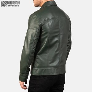 Brown <b>Genuine</b> Leather Men Fashion All Sizes With Custom Logo And Label High Quality Jacket for Men Winter Product Boys Jackets - Product Image 3