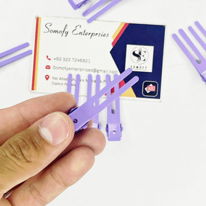 Kit de herramientas de extensión de cabello de acero inoxidable de la mejor calidad Color púrpura Nuevo diseño Clip-In Tramas Tejido/Coser Extensiones de cabello Metal - Product Image 5