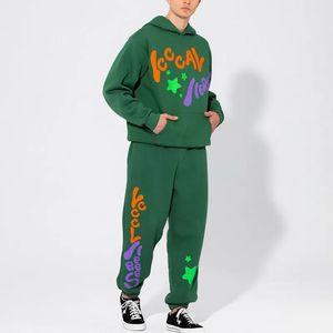 Custom 100% Cotton Fleece High Quality Blank Unisex Oversized Hoodie and <b>Jogger</b> Pants Unisex Tracksuit <b>Set</b> Sweatsuits Printed - Product Image 3