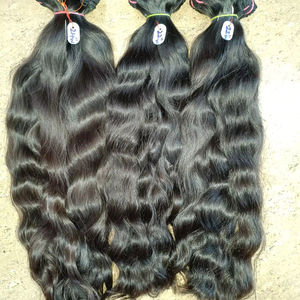 Tissage ondulé de couleur naturelle pour extensions de cheveux humains Indian Temple - Product Image 5