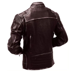 Nouvelle conception de vestes en cuir pour hommes, haute durabilité, imperméables, respirantes, mode outdoor, logo frontal, faible MOQ - Product Image 5