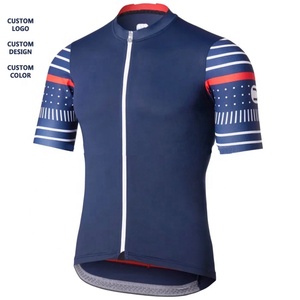 Maillot de cyclisme pour hommes, manches courtes, dégradé noir et rouge, fermeture éclair intégrale, vêtements de sport pour vélo - Product Image 3