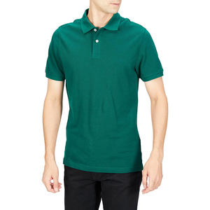 Camiseta de Golf de Manga Corta, Personalizada con Logotipo Bordado, de Algodón de Color Sólido, Ecológica, para Uniforme de Personal, Unisex - Product Image 1