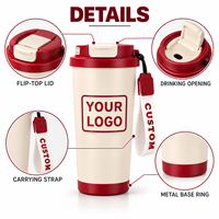 Botol minum vakum stainless steel custom logo grosir, hadiah promosi, mug kopi perjalanan terinsulasi