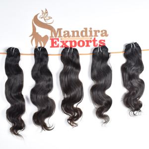 Indian Raw <b>One</b> Donor Non Chemical Processed South Indian Remy Cuticle Aligned Human <b>Hair</b> Bundle Bodywave <b>Extensions</b> Temples <b>Hair</b> - Product Image 2