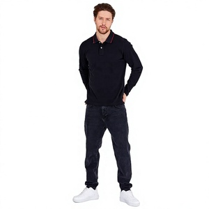 New Season <b>Men's</b> Pique <b>Polo</b> Top <b>Long</b> <b>Sleeve</b> Clean Finish Collared <b>Shirt</b> Golf Business Casualwear Custom Colors <b>Polo</b> <b>Shirt</b> - Product Image 2