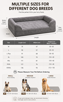 Premium Hundesofa Wasserdichtes Haustierbett Waschbares Hundebett mit Schaumstoffunterstützung TPU-Boden für Mittelgroße und Große Hunde