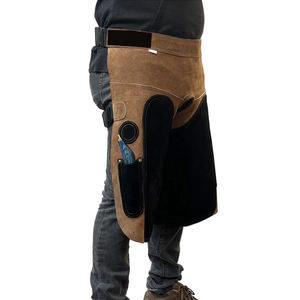 Tablier de maréchal-ferrant personnalisable 100% Chaps en cuir de vachette véritable pour hommes pour l'équitation Logo personnalisé - Product Image 2