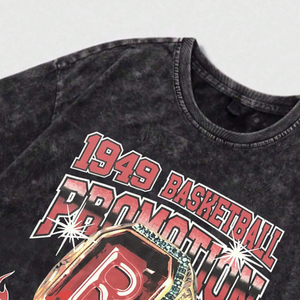 Camiseta personalizada con estampado DTG DTF para hombre, ropa informal de algodón de gran tamaño, camiseta informal de manga corta gráfica, venta al por mayor - Product Image 4