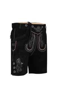 Lederhosen pour hommes, brodés, taille mi-haute, en daim, style bavarois, pour l'Oktoberfest - Product Image 3
