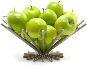 Tige en acier durable de couleur dorée Corbeille à fruits conçue exclusivement Bol en métal léger et durable Ustensiles de cuisine Parties Alimentaire - Product Image 4