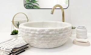 Marble Table Top Washbasin for Bathroom Vanity Designer Countertop Sink Polished Countertop Washbasin Minimalist Vessel Sink - Product Image 4