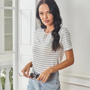 เสื้อยืดผ้าฝ้าย00% สำหรับผู้หญิงเสื้อยืดแขนสั้นสีพื้นเสื้อยืดสำหรับผู้หญิงเสื้อยืดเสื้อท่อนบนเสื้อยืดผู้หญิง - Product Image 6