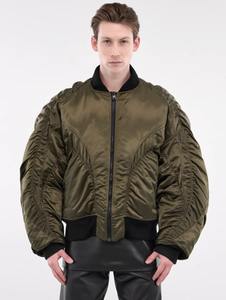 Blouson Bomber en Satin Personnalisé pour Hommes, Fermeture Éclair Hiver, Nylon Teint Uni, Veste de Sport pour Équipes, Vente en Gros 2025 - Product Image 3