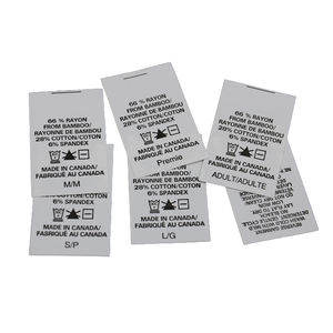Etiquetas Tejidas Personalizadas de Poliéster (Plegado al Centro) - Etiquetas Ecológicas Lavables para Ropa, Impresión Digital, Corte Ultrasónico para Ropa y Calzado - Product Image 4