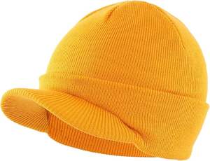 ROMEO INDUSTRY Bonnet d'hiver unisexe décontracté, bord réglable, imperméable, respirant, 100% acrylique, tricoté à la main, double voyage - Product Image 2