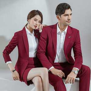 Traje Ejecutivo Formal de Oficina para Hombre y Mujer, Pantalones de Cintura Alta, Traje de Negocios Completo, Tela de Poliéster y Elastano - Product Image 6