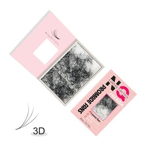 Vente en gros Pro Made 3D Pré-fabriqué Éventails de cils CC Curl Extensions de cils en cheveux synthétiques Éventails de cils Premade - Product Image 2