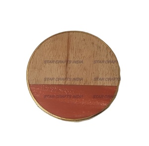 Approvisionnement d'usine rond carré Acacia meilleur sous-verre personnalisé bois meilleur sous-verre pour bureau et maison sous-verres pour boissons - Product Image 1
