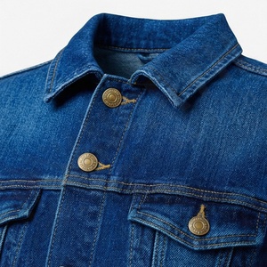 Veste en denim brut teint uni à boutons recouverts pour femmes Prix bas Meilleure qualité Veste élégante à la mode Vêtements de rue Haut - Product Image 4