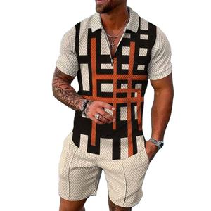 เซ็ตกางเกงขาสั้นสำหรับผู้ชายชุดกางเกงขาสั้นแขนสั้นเสื้อยืดและกางเกงขาสั้นสำหรับฤดูร้อนงานตามสั่ง - Product Image 5