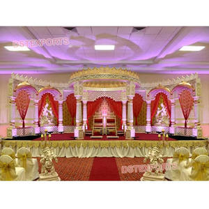 Gran Maharaja estilo Sri Lanka boda Mandap Cum etapa alta demanda Mughal tema Templo Blanco estilo Mandaps Configuración para decoraciones Reino Unido - Product Image 2