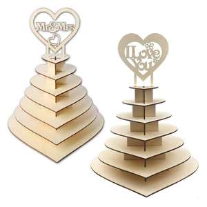ที่วางกลางโต๊ะแต่งงานรูปหัวใจลูกกวาดช็อคโกแลตทำจากไม้สำหรับบ้าน - Product Image 1