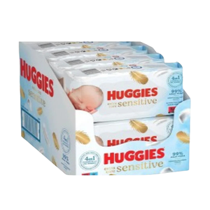 Huggies Extra Care Sensitive Wipes Entrega rápida Compre toallitas de cuidado suave de calidad premium para recién nacidos, niños pequeños y piel sensible - Product Image 1