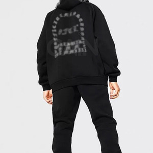 Ensemble de survêtements 2 pièces pour hommes, OEM, hiver, à capuche, décontracté, uni, avec strass sur toute la surface, design imprimé numérique personnalisé, respirant - Product Image 2