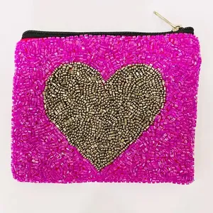 Embragues de moda vintage con estilo para mujer hechos a mano, nuevas opciones disponibles, monedero con diseño de cuentas de semillas - Product Image 3