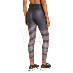 Leggings 100% coton de haute qualité pour femmes conception d'impression personnalisée taille élastique disponible différentes tailles couleurs prix de gros - Product Image 3