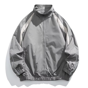 Veste universitaire pour homme Hip Hop, style streetwear, lettres noires, coupe-vent en toile imperméable, veste bomber d'hiver fine, taille XS - Product Image 1