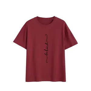 High Quality Cheap Blank Men T-Shirt Customized Cotton Dtg Tshirt Logo Printed Custom T Shirt Printing