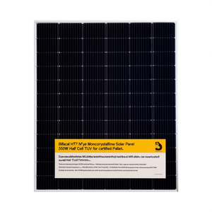 Panneau solaire monocristallin bifacial HJT de type N 550W à demi-cellules certifié TUV pour palette - Product Image 2