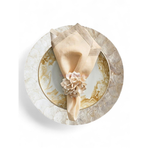 Mantel Individual Redondo de Capiz Natural Moderno, Diseñado para Espacios de Comedor y Decoración de Mesa Minimalista, de Vietnam - Product Image 2