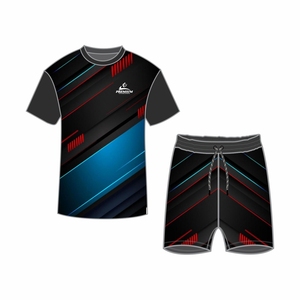 Conjunto Deportivo Personalizado con Logotipo, 2 Piezas, Pantalones Cortos y Camisetas, Conjunto Masculino Sublimado, Conjunto de Dos Piezas para Entrenamiento y Jogging - Product Image 6