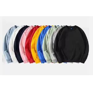 Pull-over surdimensionné de haute qualité pour hommes, sweat-shirt à épaules tombantes, col ras du cou, vintage solide pour l'hiver, service OEM avant - Product Image 4