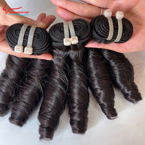 Extensiones de cabello virgen vietnamita de alta calidad 100%, doble estiramiento, rizo hinchable, trama, estilo de cabello, trama de Color Natural - Product Image 2