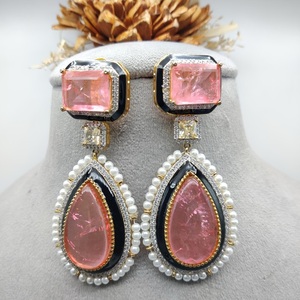 Lujosos pendientes elegantes para mujer, pendientes elegantes para fiesta, accesorios de moda con piedra de circón para regalos - Product Image 1