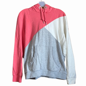 Jersey informal rosa y gris para mujer, ropa de calle, jersey de lana de algodón transpirable, Sudadera con capucha, Top - Product Image 1