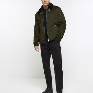 แจ็กเก็ตหนังเทียมพร้อมคอตั้งดีไซน์อินเทรนด์ของคุณเองออนไลน์บริการ OEM ที่ปรับแต่งได้ - Product Image 3