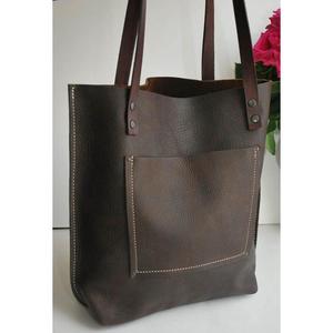 Ladies Casual Handbags Custom Print 100% <b>Leather</b> Large Capacity Waterproof Lightweight <b>Shopping</b> Bag Wholesale Premium Quality - Product Image 2