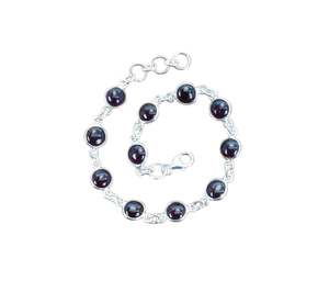 Handmade <b>Silver</b> Boho Style <b>Bracelet</b> Jewelry 925 <b>Sterling</b> <b>Silver</b> Garnet Gemstone Trending <b>Bracelet</b> Jewelry For <b>Women</b> Gift For Her - Product Image 1