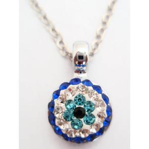 Collar de cristal de mal de ojo de 1 cm de diámetro - Product Image 1