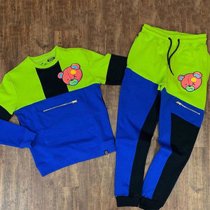 Survêtement à capuche pour homme, ensemble de jogging sport 100% coton avec veste et pantalon de survêtement pour la saison d'automne, deux pièces - Product Image 4