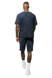 2026 New Wholesale Men's Custom Solid Color Printed Gym Training Shorts <b>Set</b> 100% Cotton French Terry Soft Breathable <b>Set</b> For Man - Product Image 2